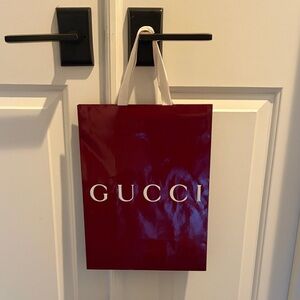 Gucci Burgundy Gift Bag